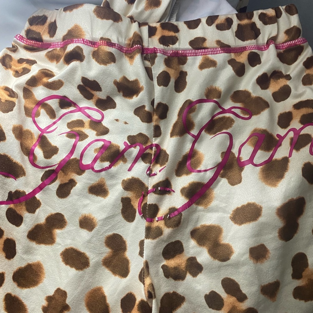 I.AM.GIA Leopard Print Pants with Pink Highlights